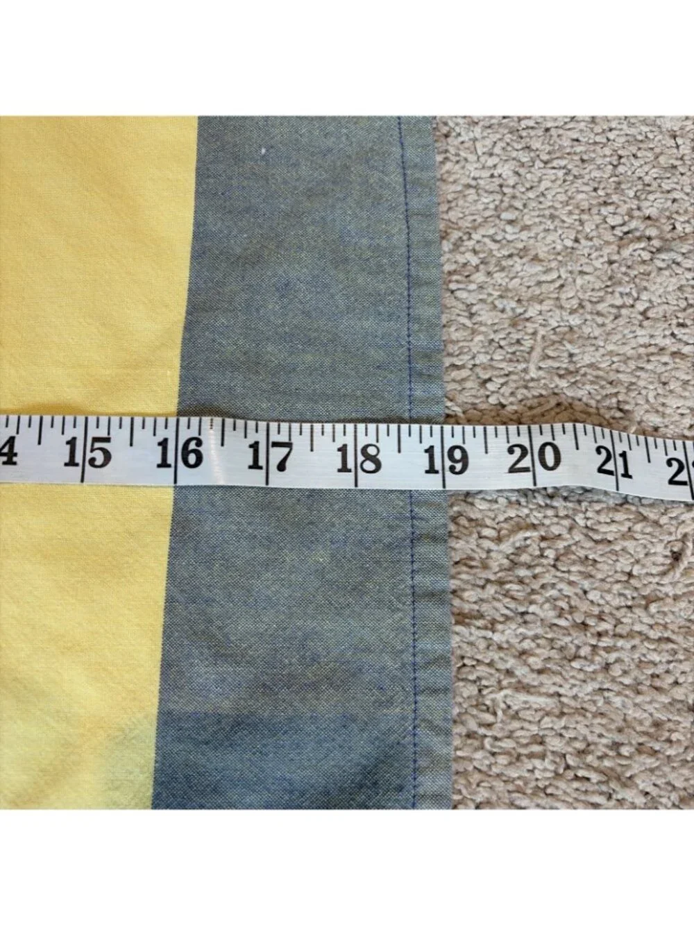 Pier 1 One Cloth Napkins Blue Yellow Palermo Stripe Plaid 100% Cotton Set of 4